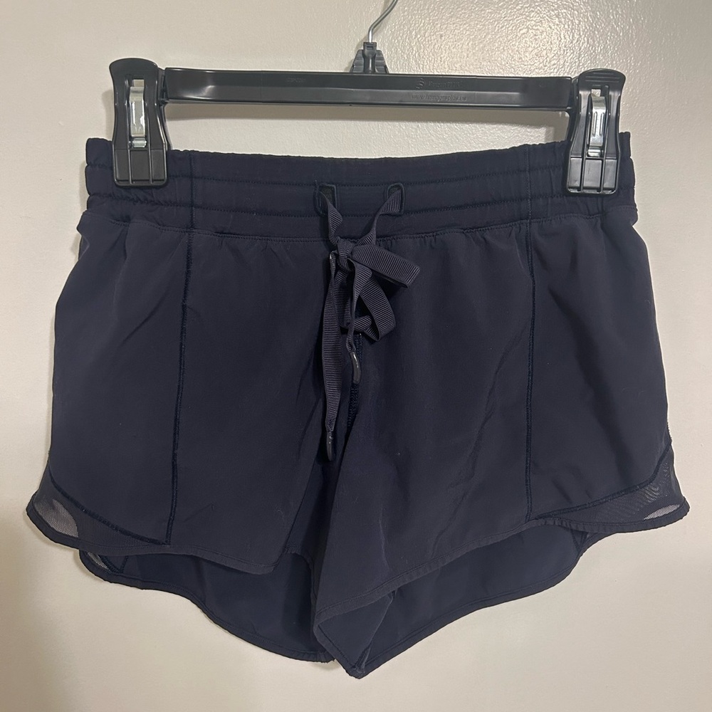 Hotty Hot 2.5” Lined Navy Blue Athletic Shorts with Elastic Waistband Drawstring